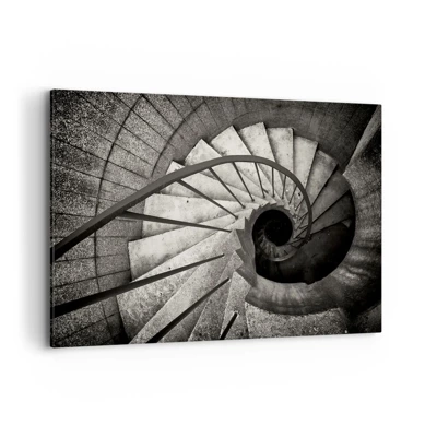 Bild auf Leinwand - Leinwandbild - Treppe hoch, Treppe runter - 120x80 cm