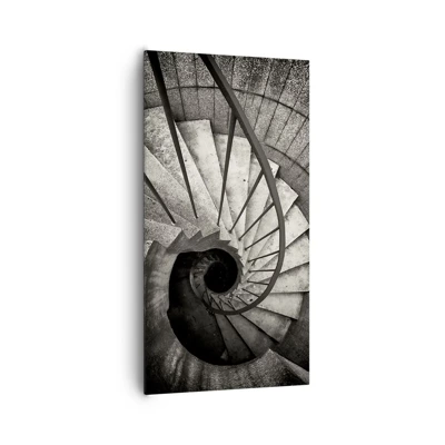 Bild auf Leinwand - Leinwandbild - Treppe hoch, Treppe runter - 65x120 cm