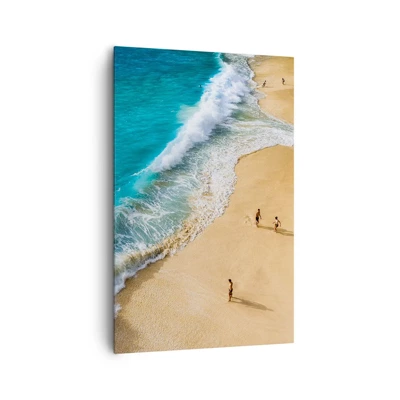 Bild auf Leinwand - Leinwandbild - Und dann die Sonne, der Strand… - 80x120 cm