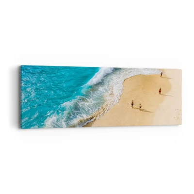 Bild auf Leinwand - Leinwandbild - Und dann die Sonne, der Strand… - 90x30 cm