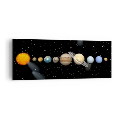 Bild auf Leinwand - Leinwandbild - Und die Planeten werden verrückt und toben ... - 140x50 cm