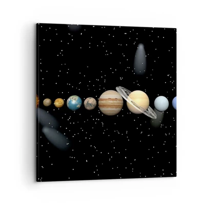 Bild auf Leinwand - Leinwandbild - Und die Planeten werden verrückt und toben ... - 60x60 cm