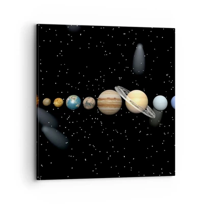 Bild auf Leinwand - Leinwandbild - Und die Planeten werden verrückt und toben ... - 70x70 cm