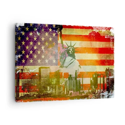 Bild auf Leinwand - Leinwandbild - Viva Amerika! - 70x50 cm