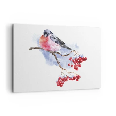 Bild auf Leinwand - Leinwandbild - Winter in Farbe - 100x70 cm