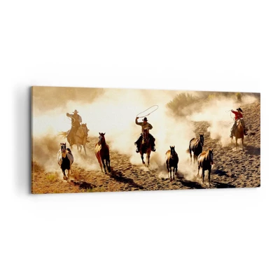 Bild auf Leinwand - Leinwandbild - Wirklich wilder Westen - 100x40 cm