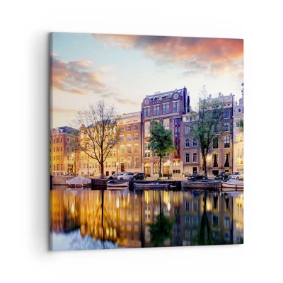 Bild auf Leinwand - Leinwandbild - Zurückhaltende und gelassene niederländische Schönheit - 50x50 cm