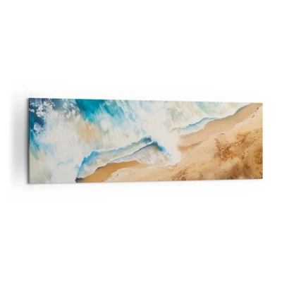 Bild auf Leinwand - Leinwandbild - Zurückkehrende Welle - 160x50 cm