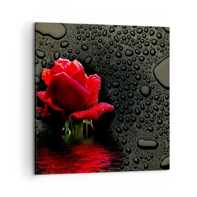 Bild auf Leinwand - Leinwandbild - rot und Schwarz - 50x50 cm