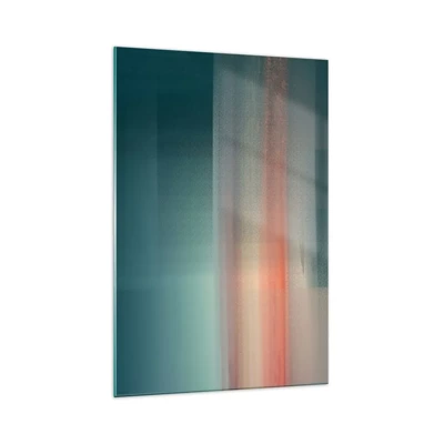 Glasbild - Bild auf glas - Abstraktion: Lichtwellen - 70x100 cm