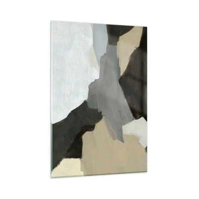 Glasbild - Bild auf glas - Abstraktion: Scheideweg des Graus - 80x120 cm
