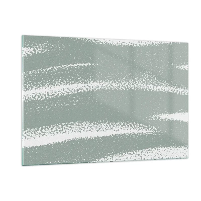 Glasbild - Bild auf glas - Abstraktion im Winterklima - 120x80 cm