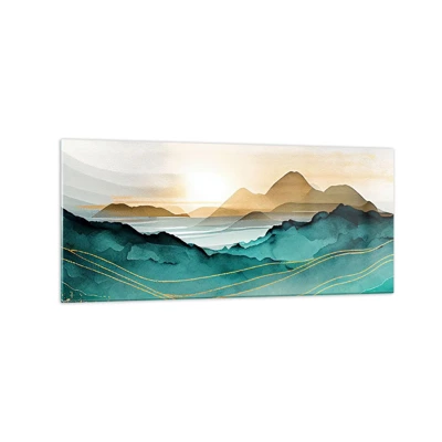 Glasbild - Bild auf glas - Am Rande der Abstraktion – Landschaft - 120x50 cm