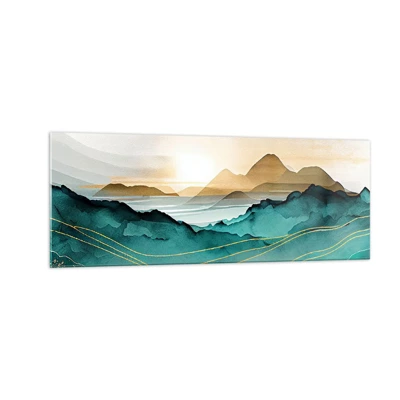 Glasbild - Bild auf glas - Am Rande der Abstraktion – Landschaft - 140x50 cm