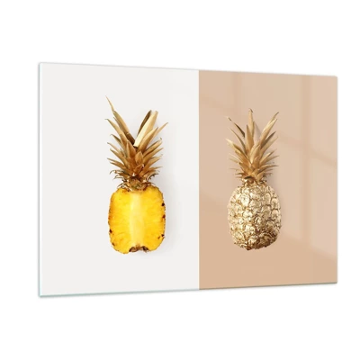 Glasbild - Bild auf glas - Ananas für uns - 120x80 cm