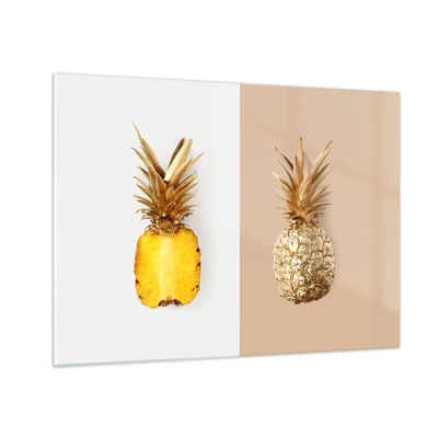 Glasbild - Bild auf glas - Ananas für uns - 70x50 cm