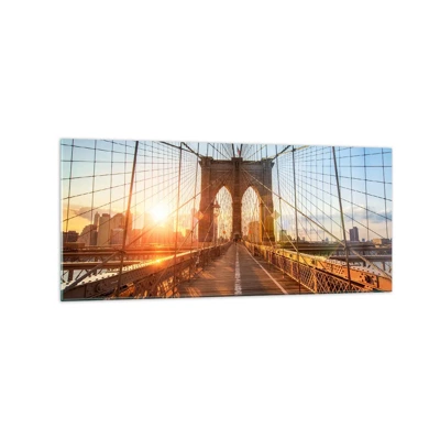 Glasbild - Bild auf glas - Auf der goldenen Brücke - 120x50 cm