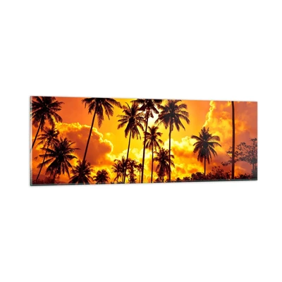 Glasbild - Bild auf glas - Berge brennen, Wälder brennen - 90x30 cm