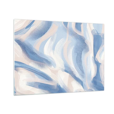 Glasbild - Bild auf glas - Blaue Wellen - 70x50 cm