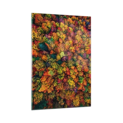 Glasbild - Bild auf glas - Blumenstrauß aus Herbstbäumen - 80x120 cm