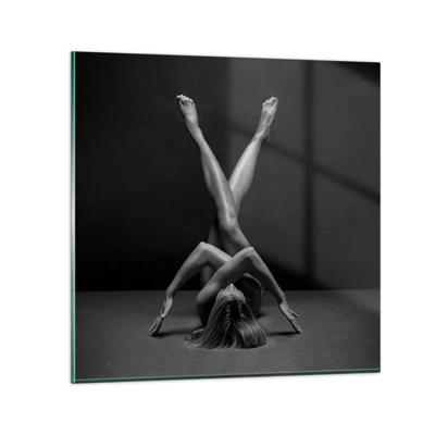 Glasbild - Bild auf glas - Die Geometrie der Nacktheit - 60x60 cm