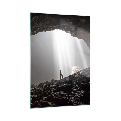 Glasbild - Bild auf glas - Die leuchtende Grotte - 50x70 cm