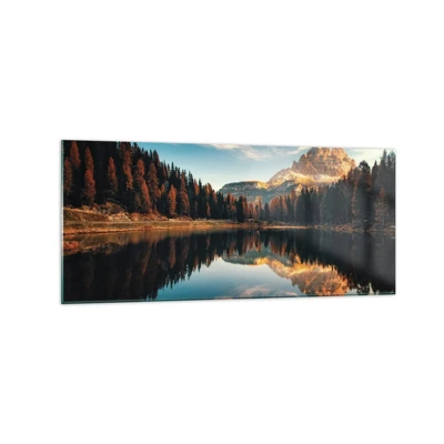 Glasbild - Bild auf glas - Doppelte Landschaft - 120x50 cm