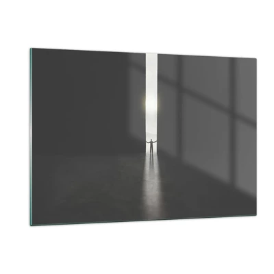 Glasbild - Bild auf glas - Ein Schritt in eine strahlende Zukunft - 120x80 cm