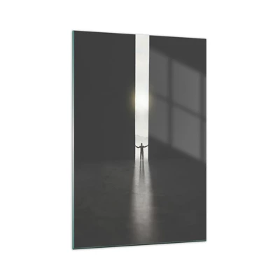 Glasbild - Bild auf glas - Ein Schritt in eine strahlende Zukunft - 70x100 cm