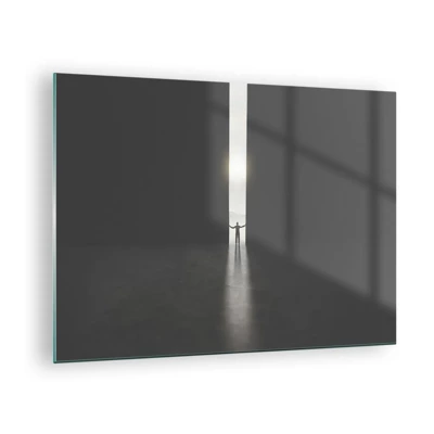 Glasbild - Bild auf glas - Ein Schritt in eine strahlende Zukunft - 70x50 cm