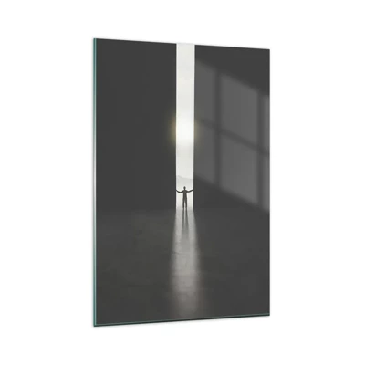 Glasbild - Bild auf glas - Ein Schritt in eine strahlende Zukunft - 80x120 cm
