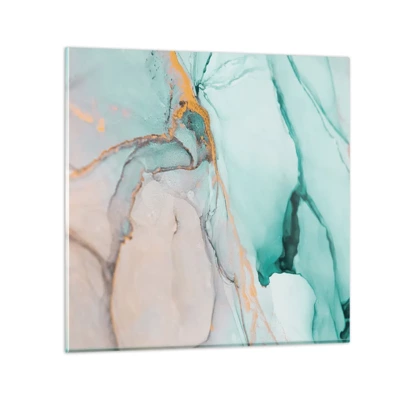 Glasbild - Bild auf glas - Ein Tanz der Formen und Farben - 60x60 cm