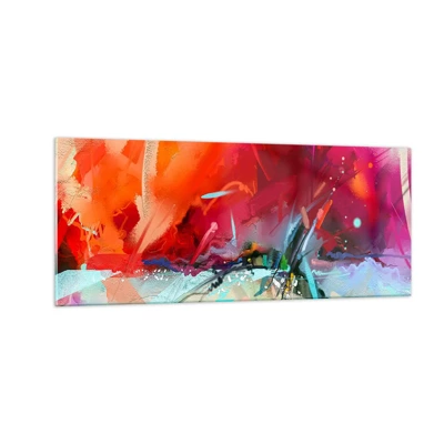 Glasbild - Bild auf glas - Eine Explosion von Lichtern und Farben - 100x40 cm