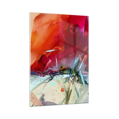 Glasbild - Bild auf glas - Eine Explosion von Lichtern und Farben - 50x70 cm