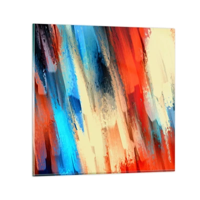 Glasbild - Bild auf glas - Eine Kaskade von Farben - 70x70 cm