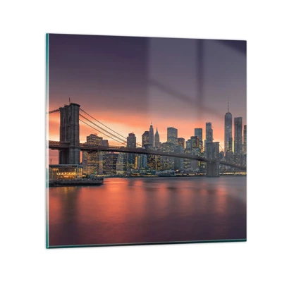 Glasbild - Bild auf glas - Eingetaucht in lila Stille - 30x30 cm