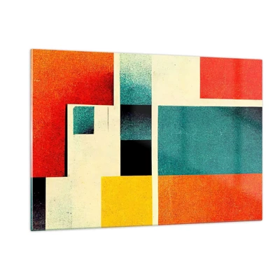 Glasbild - Bild auf glas - Geometrische Abstraktion – gute Energie - 120x80 cm