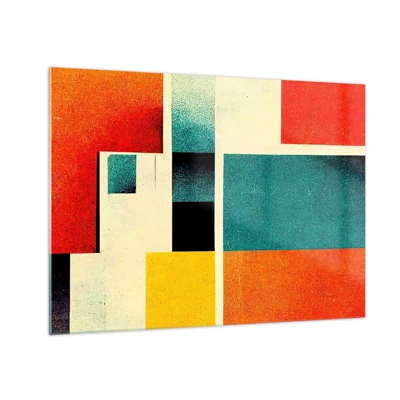 Glasbild - Bild auf glas - Geometrische Abstraktion – gute Energie - 70x50 cm