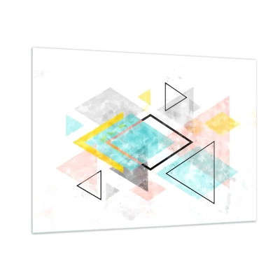 Glasbild - Bild auf glas - Geometrisches Spiel - 100x70 cm