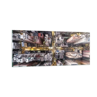 Glasbild - Bild auf glas - Grüße aus Hongkong - 100x40 cm