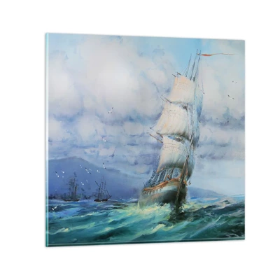 Glasbild - Bild auf glas - Guter Wind - 50x50 cm