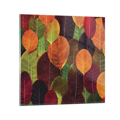 Glasbild - Bild auf glas - Herbstmosaik - 70x70 cm