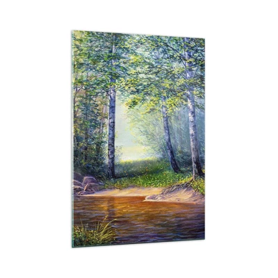 Glasbild - Bild auf glas - Idyllische Landschaft - 70x100 cm