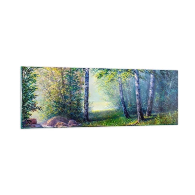 Glasbild - Bild auf glas - Idyllische Landschaft - 90x30 cm