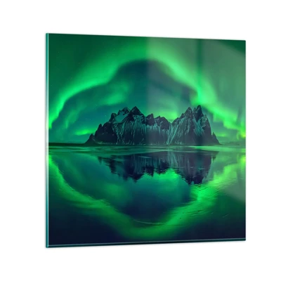 Glasbild - Bild auf glas - In den Armen der Aurora - 30x30 cm
