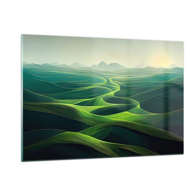 Glasbild - Bild auf glas - In den grünen Tälern - 120x80 cm