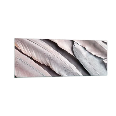 Glasbild - Bild auf glas - In rosa Silber - 140x50 cm