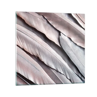 Glasbild - Bild auf glas - In rosa Silber - 70x70 cm