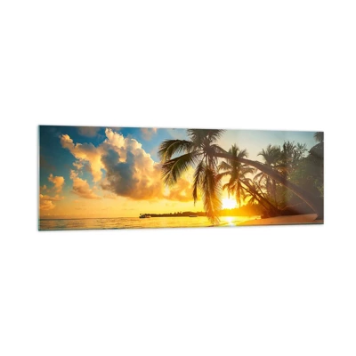 Glasbild - Bild auf glas - Karibischer Traum - 160x50 cm