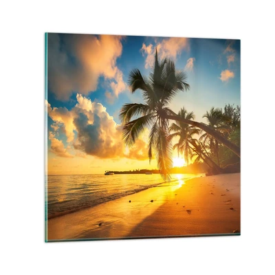 Glasbild - Bild auf glas - Karibischer Traum - 70x70 cm